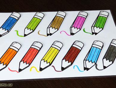 Procvičování barviček – tužky