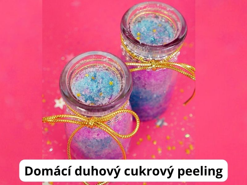 Domácí duhový cukrový peeling