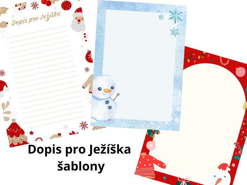 Dopis pro Ježíška – šablony